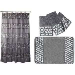 5 Items: Shower Curtain, Bath Towel, Hand Towel, Fingertip Towel And Bath Rug